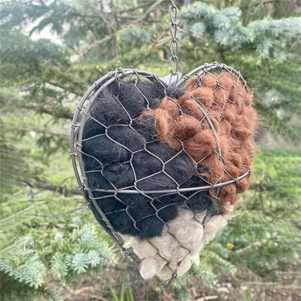 🔥LAST DAY 50% OFF - 🕊️🏡Handmade Natural Alpaca Fiber Bird Nesting Heart❤️A Cozy Gift for Birds