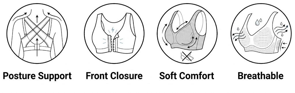 SoftestLayer™ - Comfortable & Convenient Front Button Bra - Daisy Bra