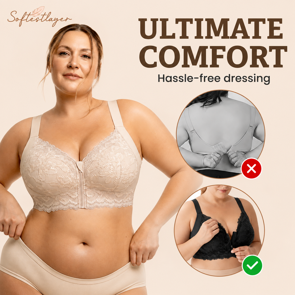 SoftestLayer™ - Ultra Soft Front Zip Wireless Lifting Bra